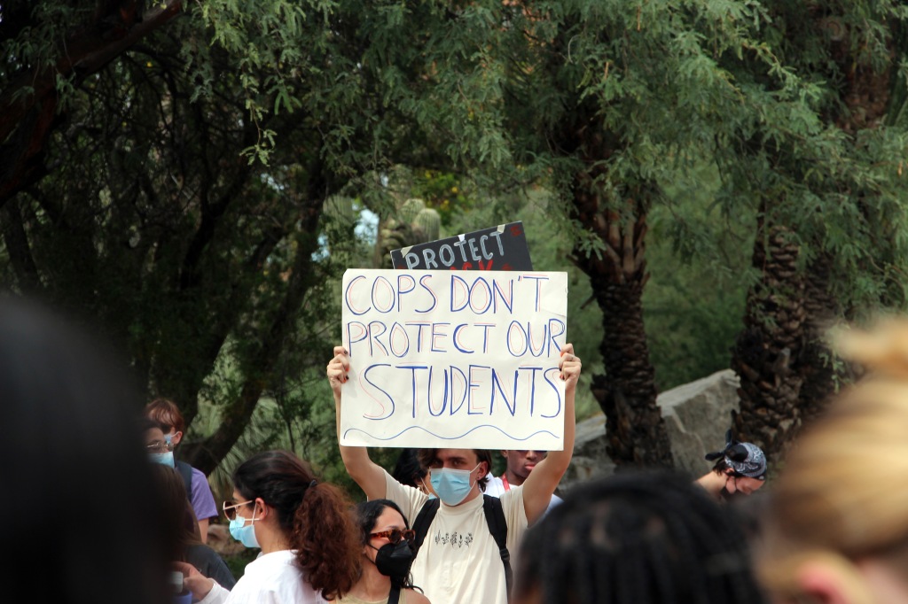 Dozens gather on UofA campus for protest led by The Coalition of Black Students and Allies